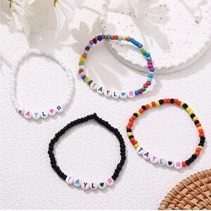 Friendship Bracelets Taylor Concert Beaded Clay Preppy String 4pcs